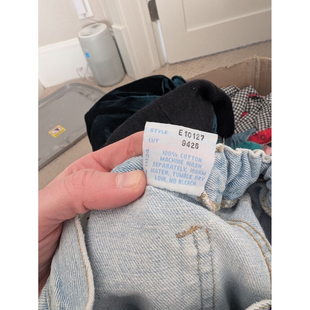 Vintage 90s Baby Guess Light Wash Denim Jeans Snap Button Side Zip 2T - Picture 10 of 10